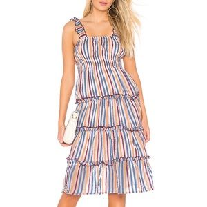 Tularosa Ingrid Dress In Navy Multi
